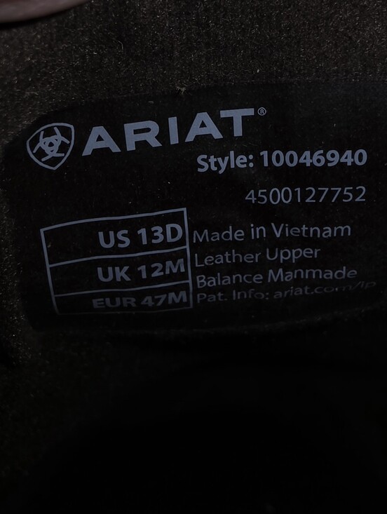 Ariat Brown Leather Slip-On Loafers with Camo Heel Accent main image 2